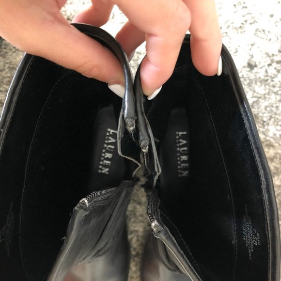 NWOT Ralph Lauren Black Leather Maya Ankle Boots - Picture 8 of 8